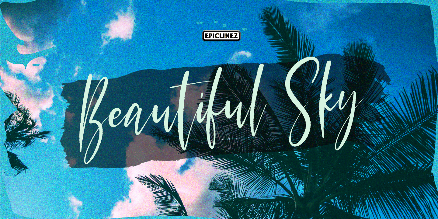 Schriftart Beautiful Sky